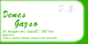 denes gazso business card